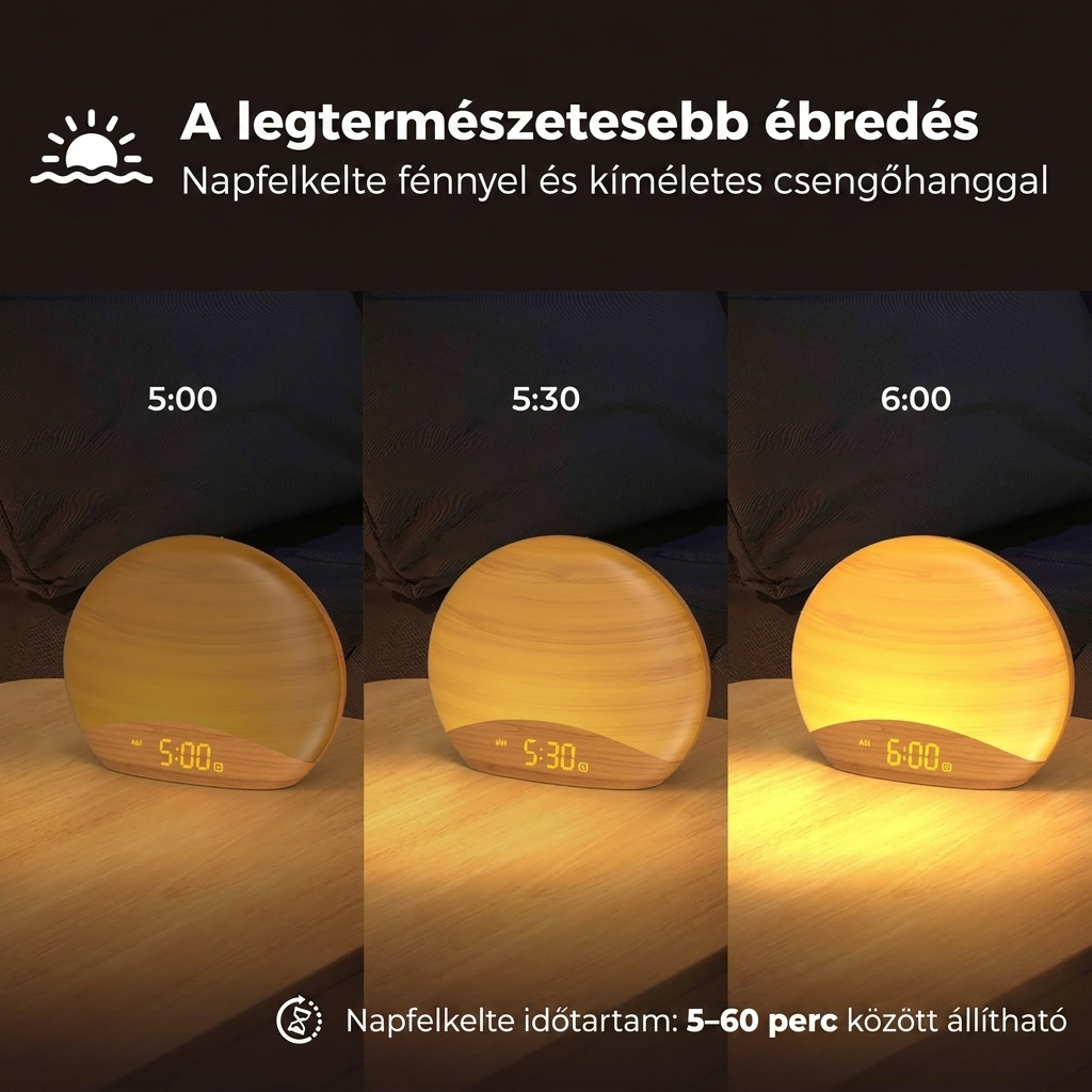 Napfelkelte ébresztés 3 fázisban